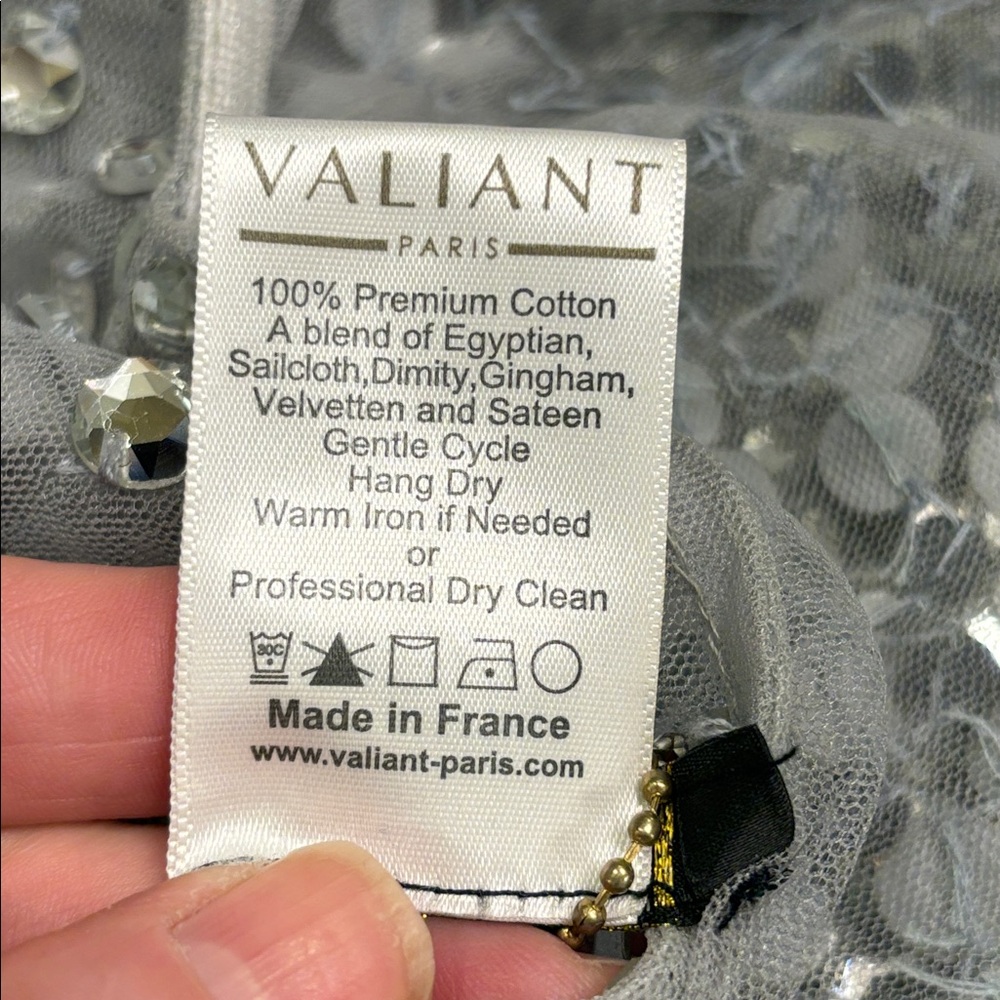 NWT Valiant Paris Elegant Silver Embellished Dress - Picture 9 of 9